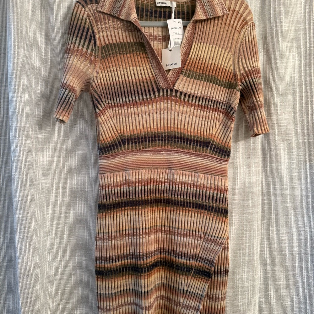 Simkhai Striped Knit Dress